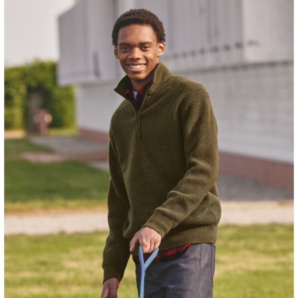 UNIQLO  Souffle Yarn Quarter Zip Sweater Size L